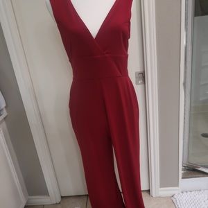 BCBGeneration deep red jumpsuit